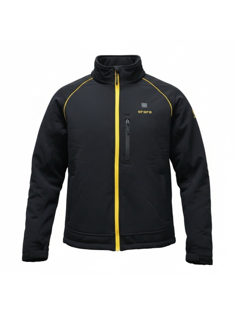 Ororo Classic Heated Men's Softshell Black Full-Zip Long-Sleeves Jacket Large